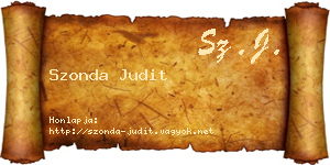 Szonda Judit névjegykártya